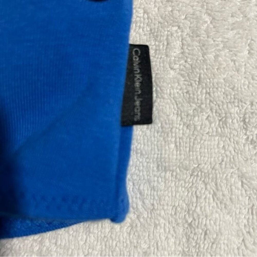 Calvin Klein Jeans Women's Cap-Sleeve V-Neck Bodysuit - Blue, Size XS, NWT - Picture 6 of 12